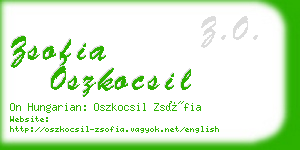 zsofia oszkocsil business card